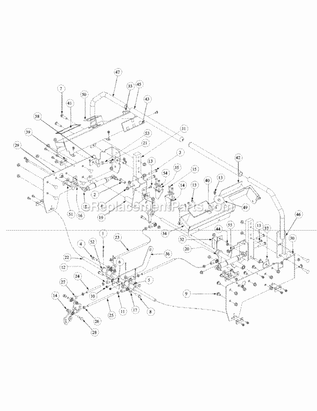 Control Assembly Diagram and Parts List for M60-KW 53AB5DBX150-23-HP Cub Cadet Lawn Tractor